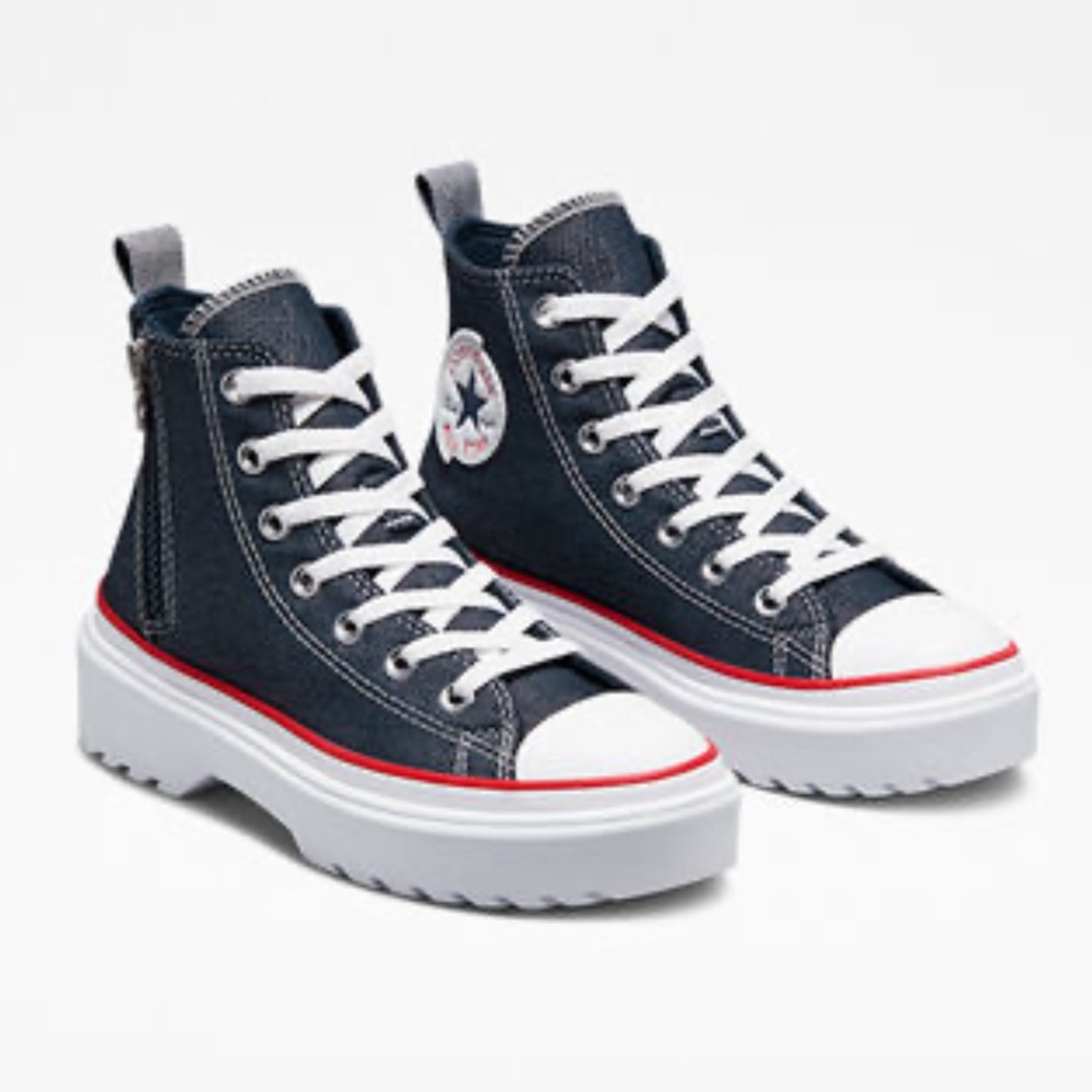 Converse Chuck Taylor All Star Lugged Lift Platform Retro Denim Sneakers - Picture 6 of 16